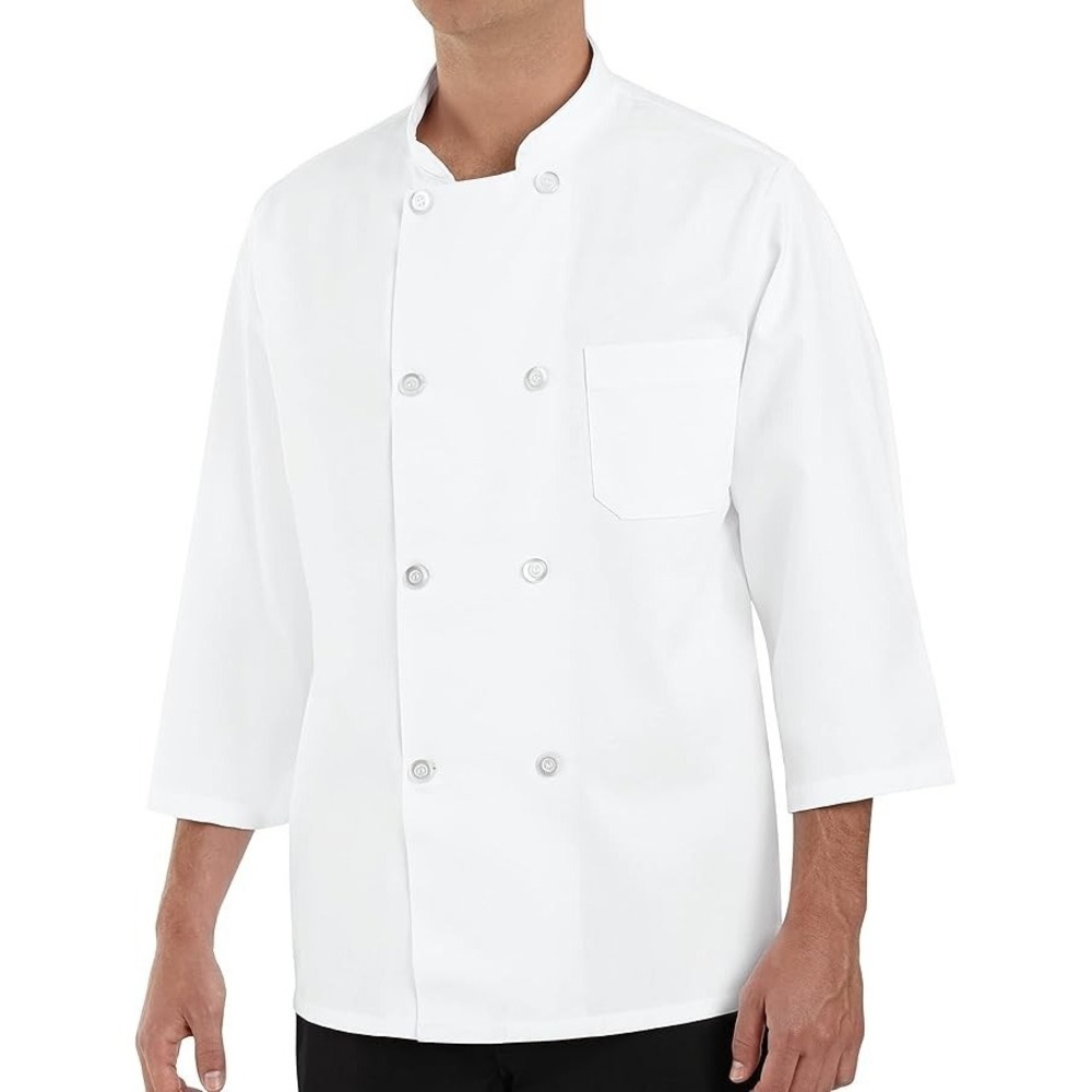 New Chef Designs‎ Red Kap Men's 3/4 Sleeve Chef Coat Small Kitchen or Costume